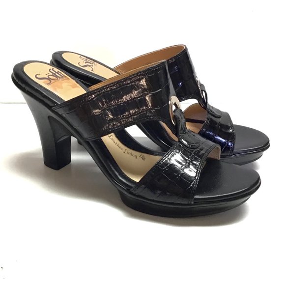 Sofft Shoes - Sofft Patrice 11 43 Croco Leather Mule Sandals